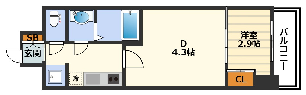 セレニテ東梅田アリエの間取り