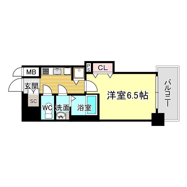 レオンコンフォート難波ミラージュの間取り