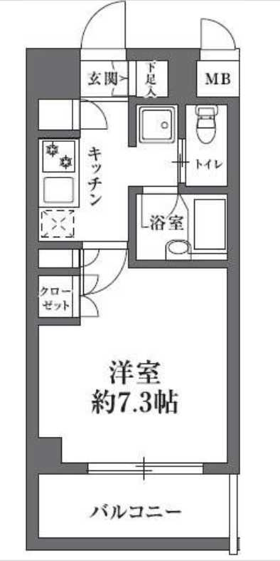 HF駒沢公園レジデンス　ネット無料　オール電化　オートロックの間取り