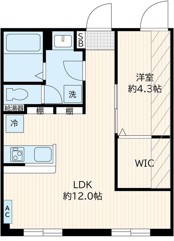 旧名称　クリオラモード学芸大学Ⅰの間取り