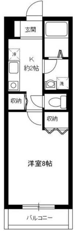 グラッセア馬事公苑第二　閑静な住宅街　独立洗面台　温水洗浄便座の間取り
