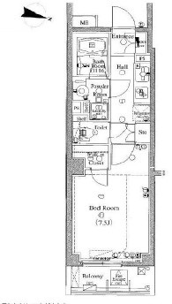 【間取り】 | アクサス小竹向原 | 需要の高いバス・トイレ別のワンルームマンションです。