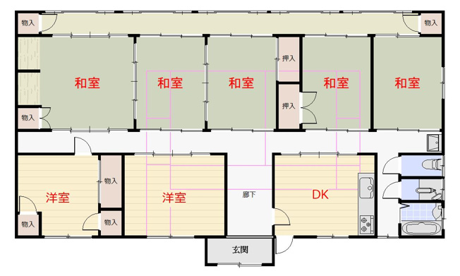 【間取り】 | 香南市吉川町吉原　中古住宅
