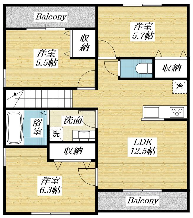 プラサートハウス1の間取り
