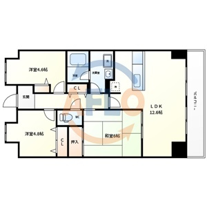 グランドソーワ今福鶴見（鶴見南小学校区）の間取り|グランドソーワ今福鶴見　間取り