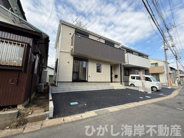 平塚市四之宮7丁目　新築戸建　全2棟の前面道路含む現地写真|現地外観