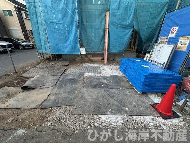 茅ヶ崎市円蔵　新築戸建　全２棟の外観|12月22日撮影　建築中　現地外観