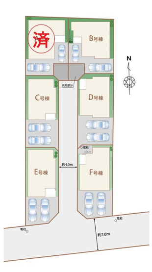 【区画図】 | 駿東郡清水町柿田 新築一戸建て C号棟 | C号棟の区画図です