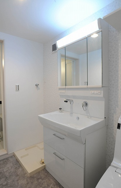 ブラウンコートの洗面所