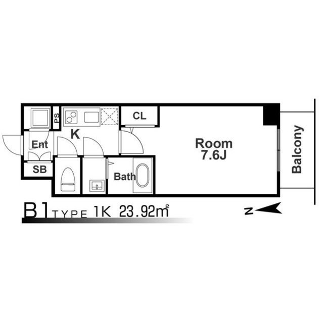 エスリード阿波座ラグジェの間取り