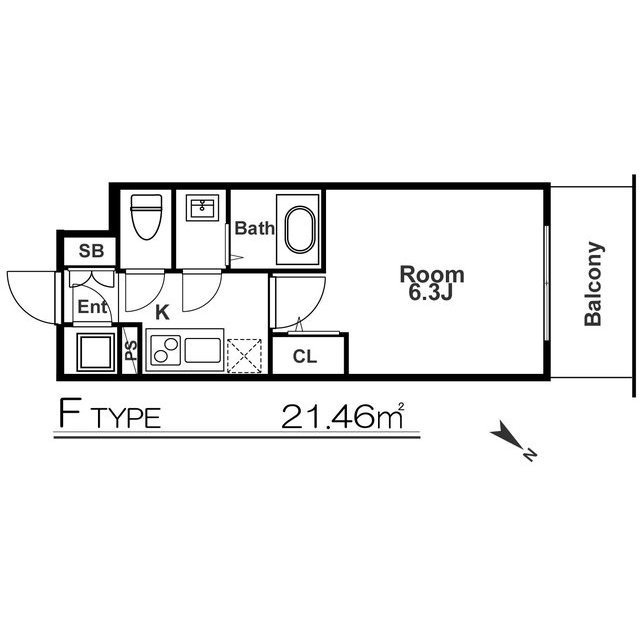 エスリード福島グレイスの間取り