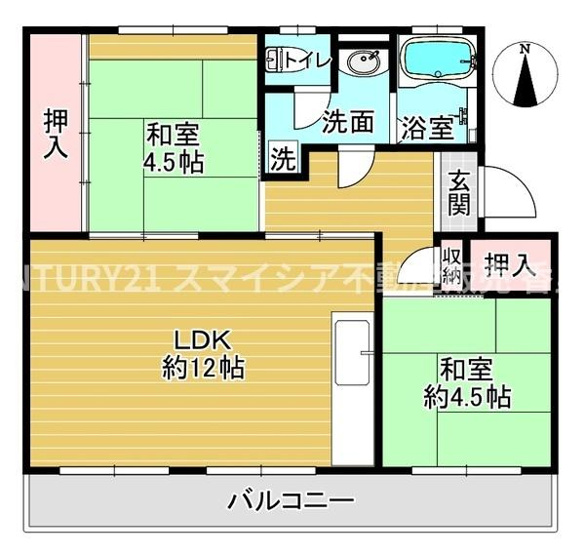 【間取り】 | 釈尊寺第一住宅　5号棟