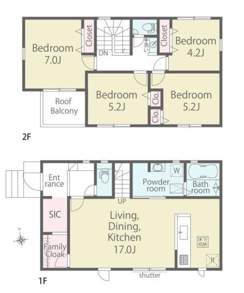 大和市上和田の新築一戸建の間取り
