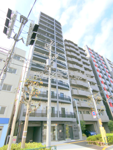 プレール・ドゥーク大森町の外観|2021年7月築　RC鉄筋コンクリート造地上13階建て1K～1LDK総戸数46戸Wi-Fiインターネット無料ペット可分譲賃貸マンション　京急本線大森町駅近梅屋敷駅も徒歩圏内　