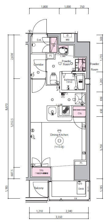 NIKKEIMARKSの間取り