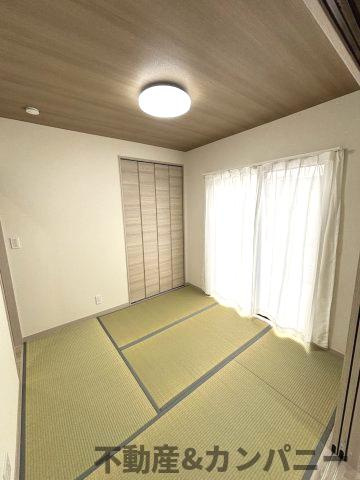 余戸東2丁目の新築のおうち1号棟　新築建売住宅　松山市余戸東２丁目新築戸建の和室|ゆったりとくつろげる和室です