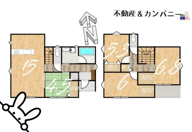 余戸東2丁目の新築のおうち1号棟　新築建売住宅　松山市余戸東２丁目新築戸建の間取り