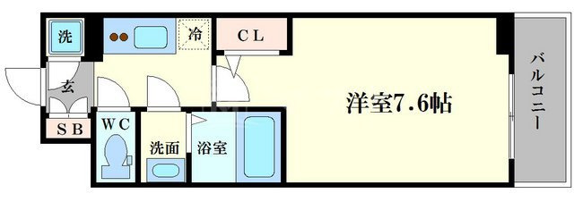 エスリード阿波座ラグジェの間取り