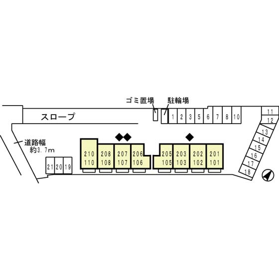 プチ・グリーンの区画図