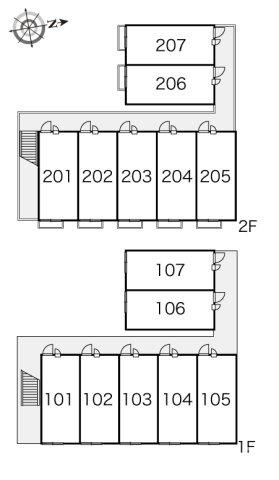 レオパレスヴィラージュ丸亀の区画図