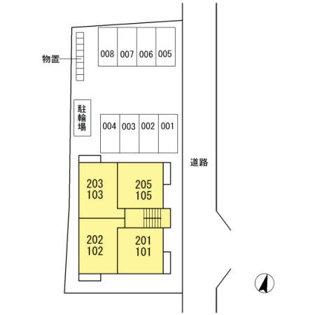 プレジール津志田の区画図