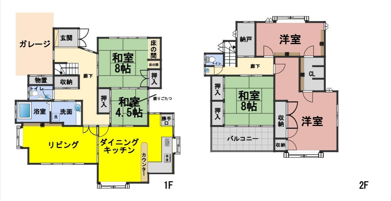 ６６２０３　岐阜市長良中古戸建の間取り