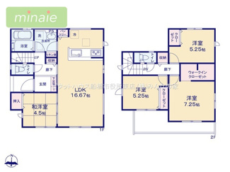 【間取り】 | 並列2台駐車　長期優良住宅　大穴北27期　1棟