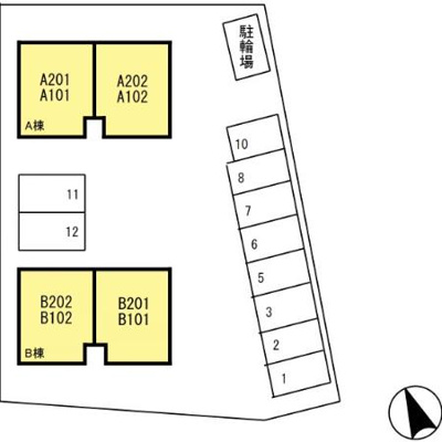 【区画図】 | 第2エバーグリーン B棟