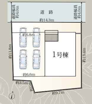 【区画図】 | 富士宮市ひばりが丘第1　新築一戸建て　全1棟