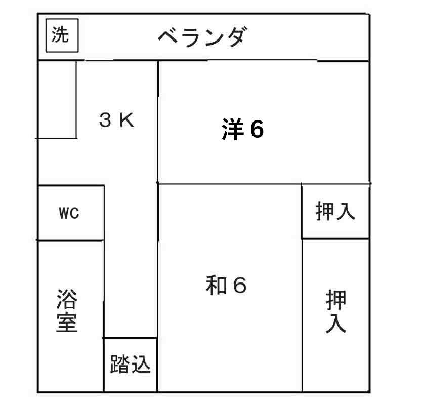 磯松マンションの間取り