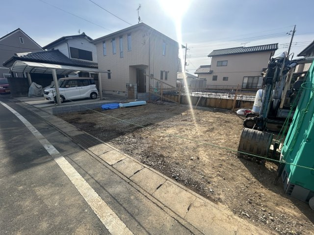 新築　太田市世良田町第5　クレイドルガーデン　1号棟の駐車場|現地写真　駐車スペースは並列3台分可能です！

