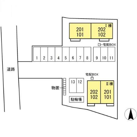 ラブリエＳＵＮ　Ⅰの区画図
