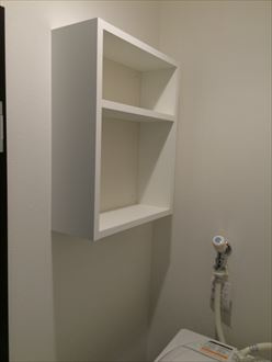 ニューリバーの収納|収納棚付いています