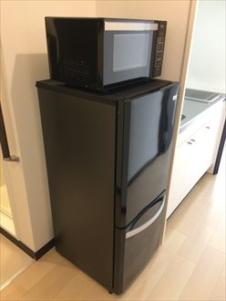 ニューリバーの設備|電子レンジ・冷蔵庫付きです