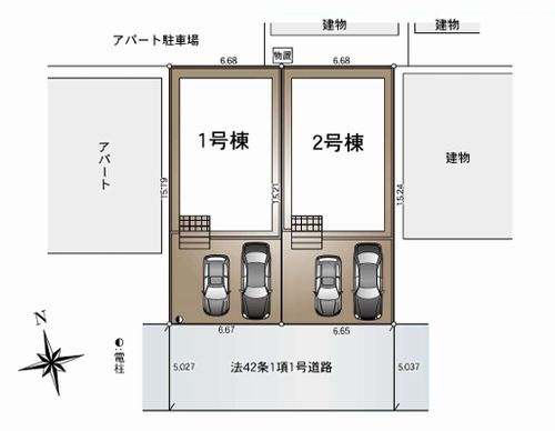 【区画図】 | 【仲介手数料０円】伊勢原市下落合第12　新築一戸建て　全2棟 | 伊勢原市下落合第12　新築一戸建て　全2棟