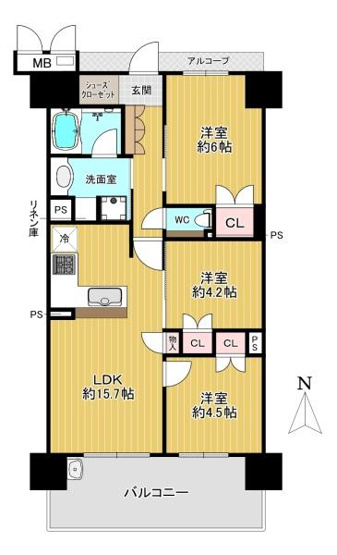 【間取り】 | ブランニード河内小阪
