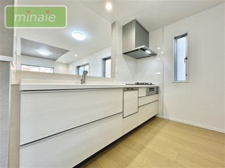 【キッチン】 | 室内物干し・食洗機付　LDK高天井　三山2　1棟 | 施工例