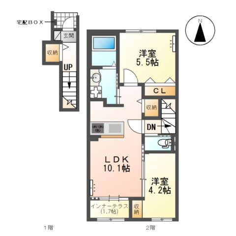 ファミール裏之門の間取り