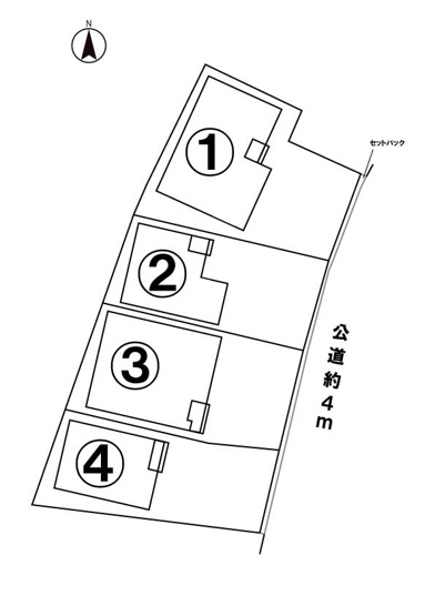 【区画図】 | 知多市金沢郷中第２　１号棟
