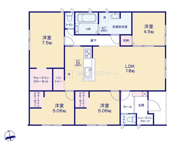 【間取り】 | 知多市金沢郷中第２　3号棟