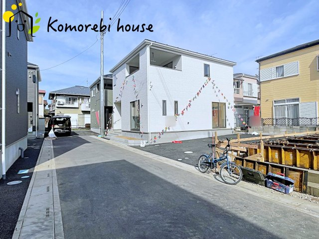 上尾市大谷本郷　第8　Ⅱ期　新築一戸建て　クレイドルガーデン　05の前面道路含む現地写真|26.2.5撮影済み