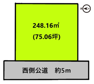 【土地図】 | グランファミーロこてはし台6 | 建物の配置に自由度が高く、日当たりや風通しを最適化できます！