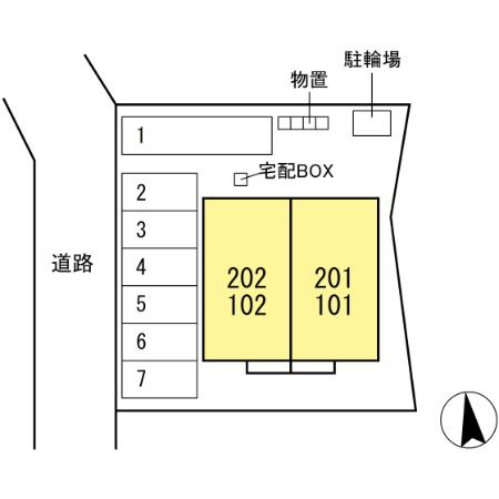グランメールⅡの区画図