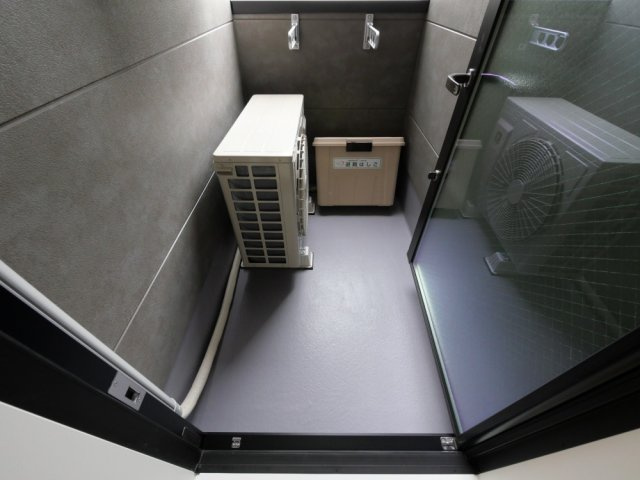 桜ハーモニーテラスのバルコニー