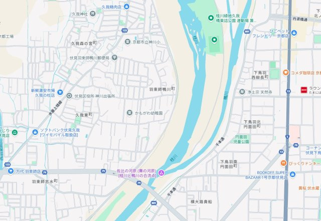 京都市伏見区羽束師鴨川町　第3期　新築一戸建ての地図