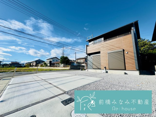 前橋市江田町　限定1棟　ブルーミングガーデン　新築建売の外観|外観は落ち着いています