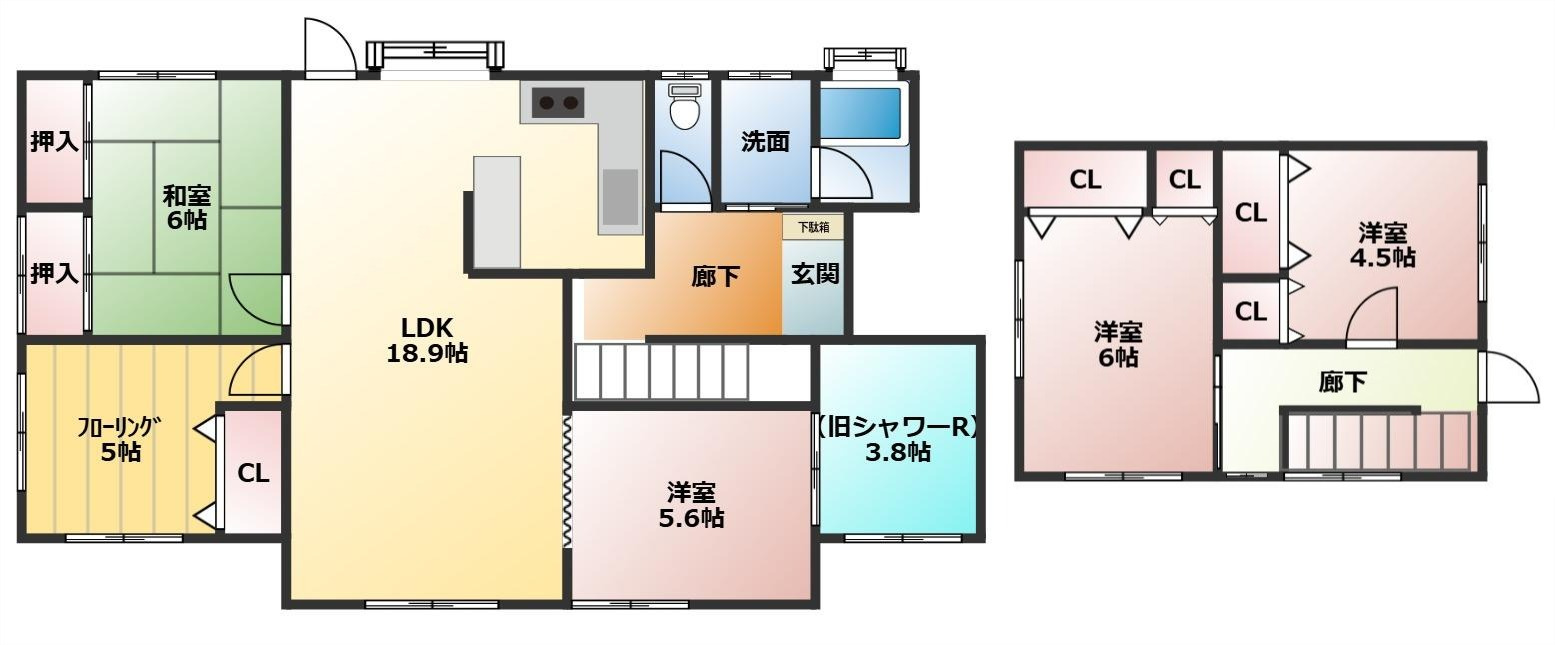高崎市八幡町　中古戸建【売主】の間取り