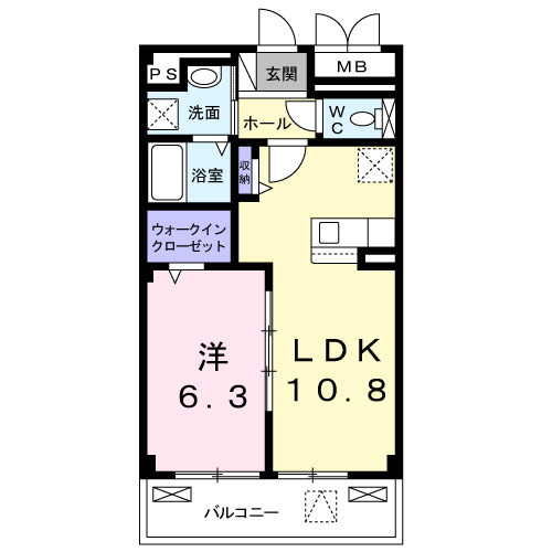 菊池郡菊陽町大字久保田の賃貸マンションの間取り