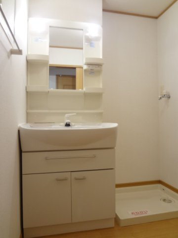 ラ・フォレスタＲＹＵ・Ｇの洗面所|スペースが確保できる洗面所です