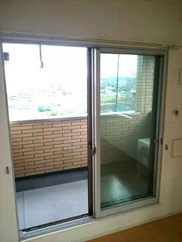 熊本市北区四方寄町のアパートのバルコニー|陽当たり良好なバルコニーです